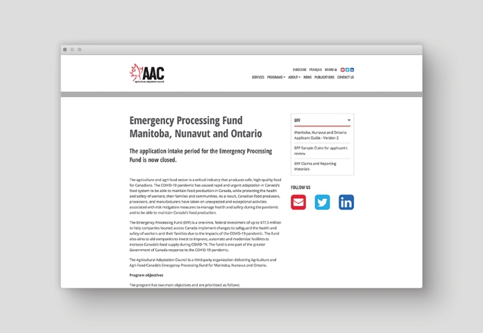 AAC web design article page