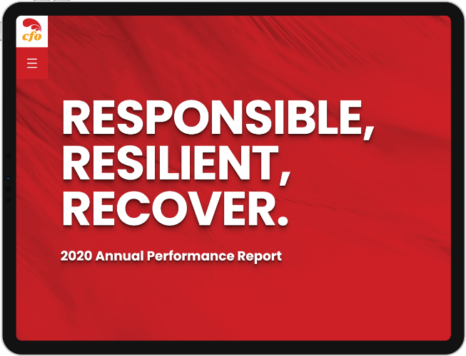 CFO 2020 annual report website design banner_
