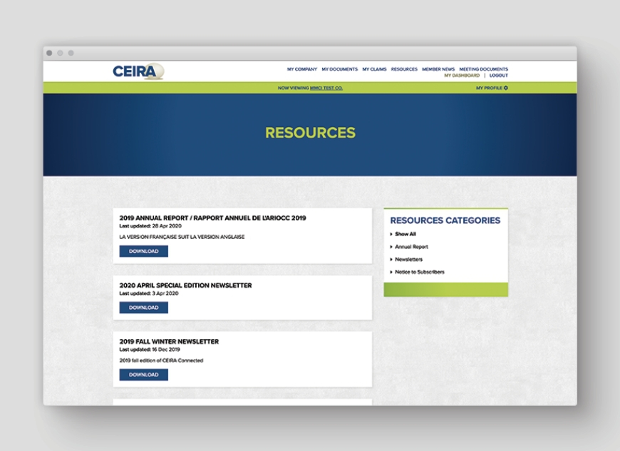 Ceira website design resources page