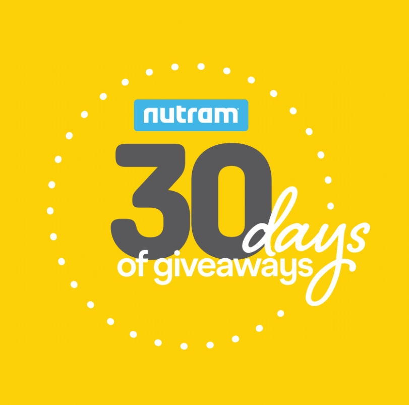 Nutram 30 days of giveaways creative marketing campaign logo