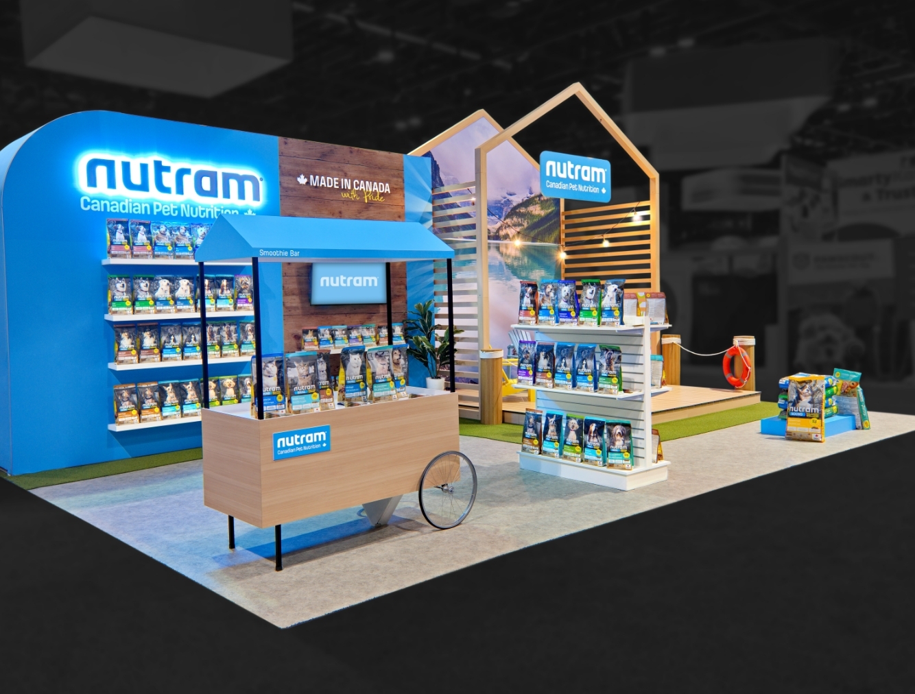 Nutram trade-show booth and marketing material design