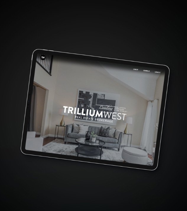 Trillium West website on a tablet_