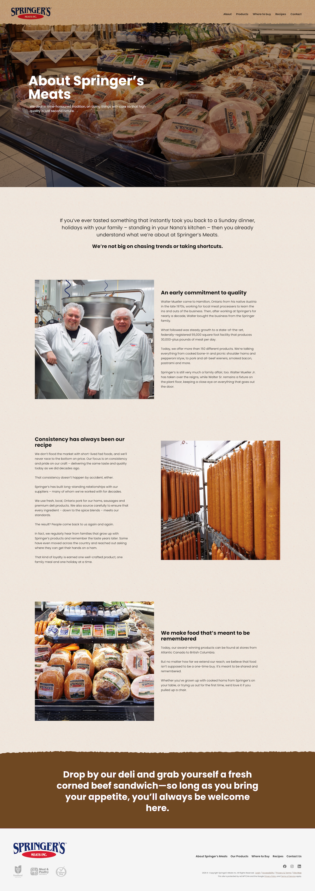 screencapture springersmeats about springers meats 2026 05 27 14 24 